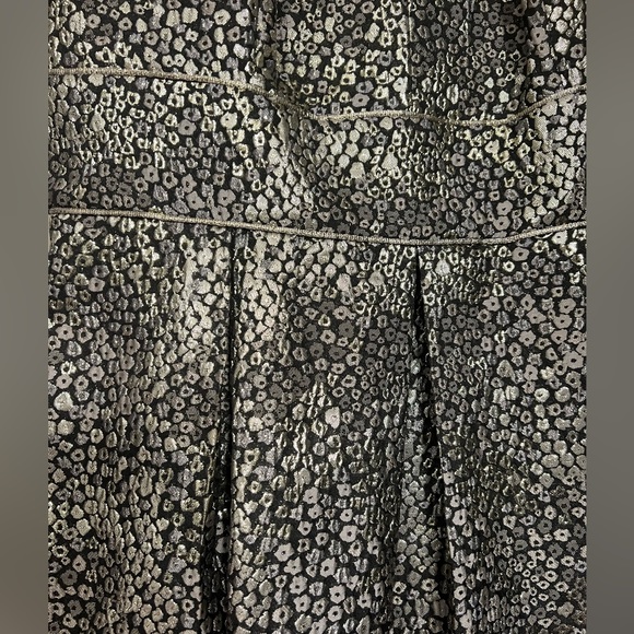 Guess Los Angeles Cocktail Mini Dress Black Gold Leopard Print Size 12 - Picture 2 of 10